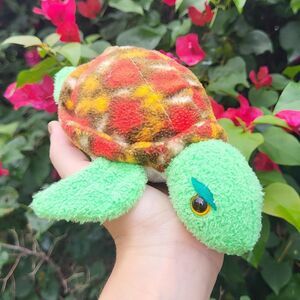 Red and Green Angry Turtle Plush